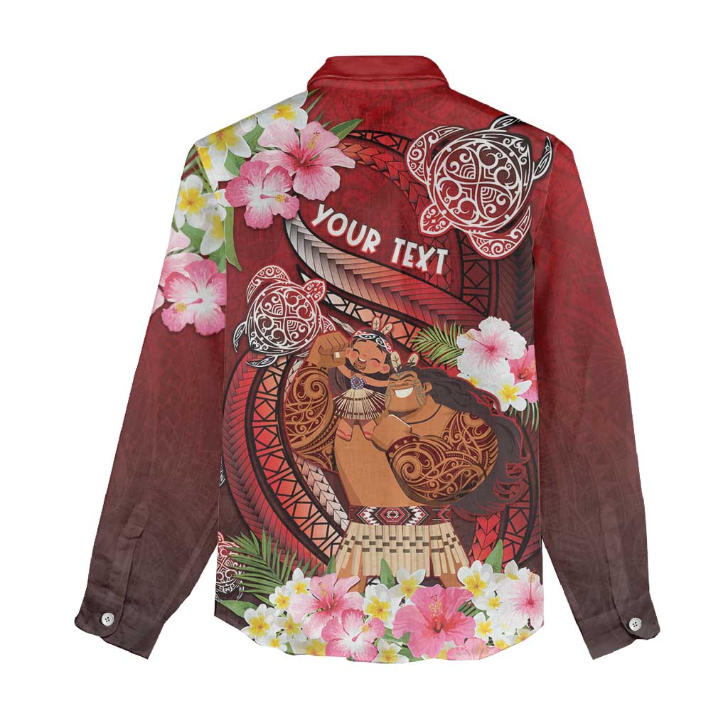 Personalised New Zealand Father's Day Women Casual Shirt Happy Father And Child DT04 - Polynesian Pride