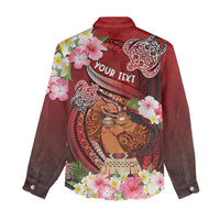 Personalised New Zealand Father's Day Women Casual Shirt Happy Father And Child DT04 - Polynesian Pride