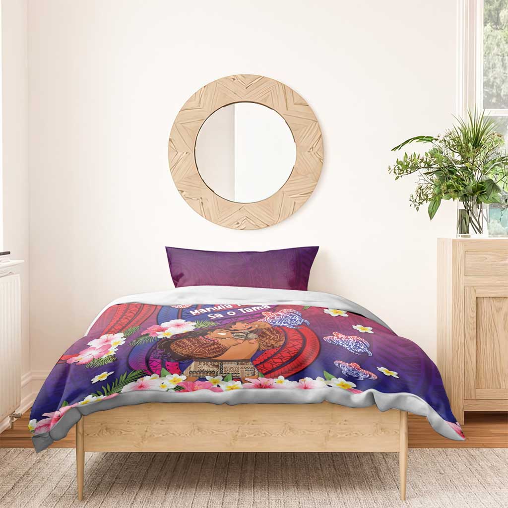 Samoa Father's Day Bedding Set Happy Father And Child