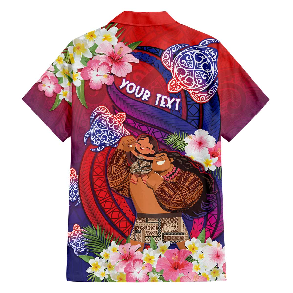 Personalised Samoa Father's Day Family Matching Off The Shoulder Long Sleeve Dress and Hawaiian Shirt Happy Father And Child DT04 - Polynesian Pride