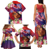 Personalised Samoa Father's Day Family Matching Tank Maxi Dress and Hawaiian Shirt Happy Father And Child DT04 - Polynesian Pride
