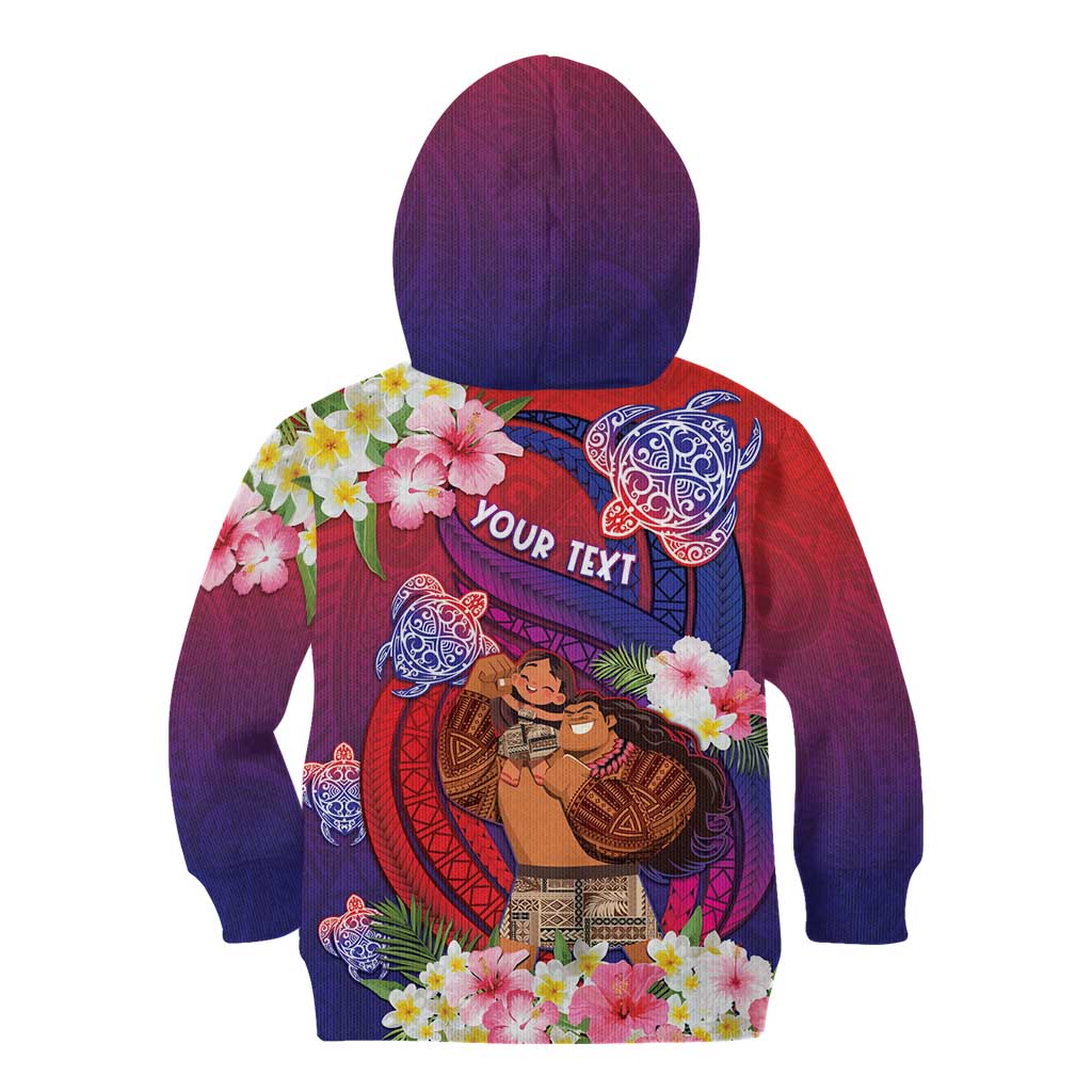 Personalised Samoa Father's Day Kid Hoodie Happy Father And Child