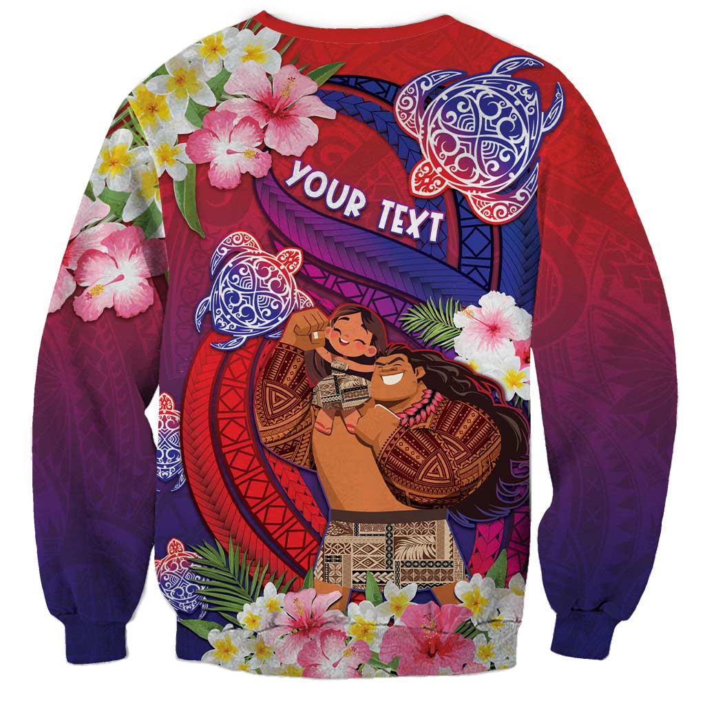 Personalised Samoa Father's Day Sweatshirt Happy Father And Child