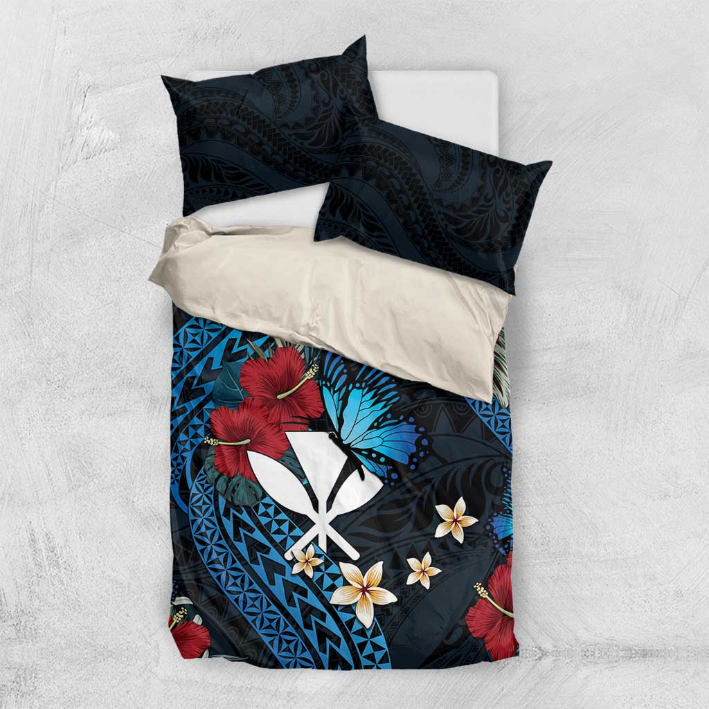 Hawaii Butterfly Bedding Set Kanaka Maoli Mix Hibiscus