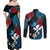 Hawaii Butterfly Couples Matching Off Shoulder Maxi Dress and Long Sleeve Button Shirt Kanaka Maoli Mix Hibiscus