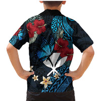 Hawaii Butterfly Family Matching Mermaid Dress and Hawaiian Shirt Kanaka Maoli Mix Hibiscus DT04 - Polynesian Pride