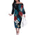 Hawaii Butterfly Family Matching Off The Shoulder Long Sleeve Dress and Hawaiian Shirt Kanaka Maoli Mix Hibiscus
