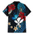 Hawaii Butterfly Family Matching Off Shoulder Short Dress and Hawaiian Shirt Kanaka Maoli Mix Hibiscus