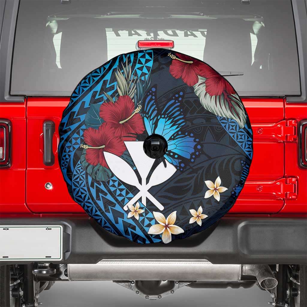 Hawaii Butterfly Spare Tire Cover Kanaka Maoli Mix Hibiscus DT04 - Polynesian Pride