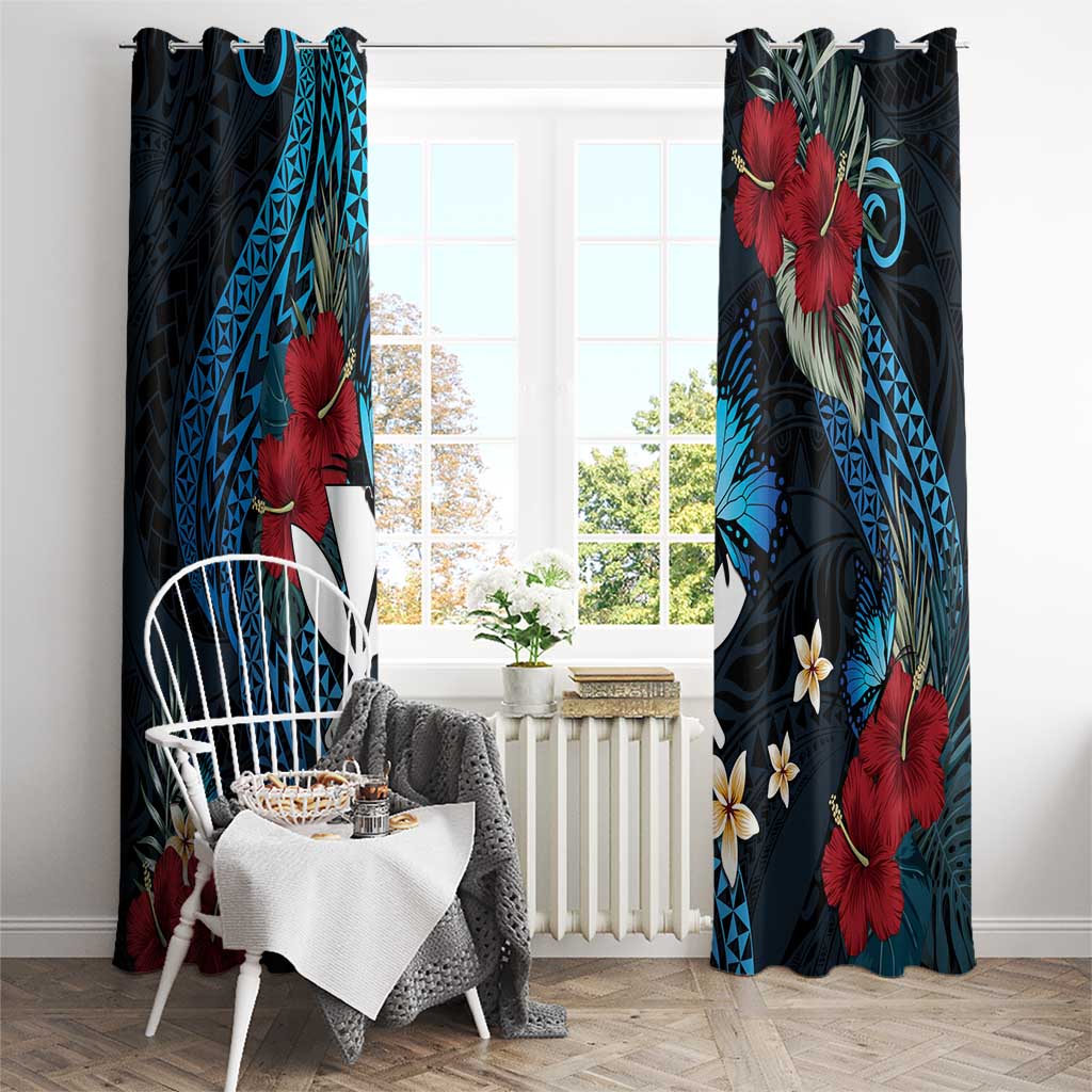 Hawaii Butterfly Window Curtain Kanaka Maoli Mix Hibiscus DT04 - Polynesian Pride