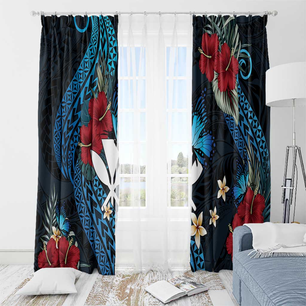 Hawaii Butterfly Window Curtain Kanaka Maoli Mix Hibiscus DT04 - Polynesian Pride