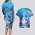 Hawaii Couples Matching Long Sleeve Bodycon Dress and Hawaiian Shirt Turtle With Hammerhead Shark Oceanic