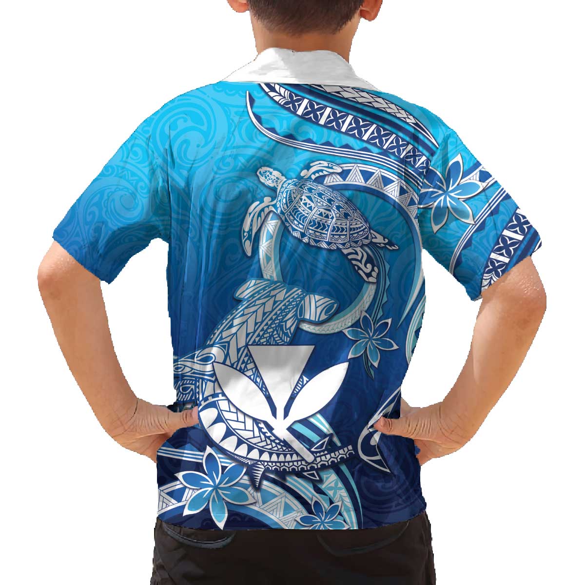 Hawaii Family Matching Off The Shoulder Long Sleeve Dress and Hawaiian Shirt Turtle With Hammerhead Shark Oceanic DT04 - Polynesian Pride