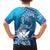 Hawaii Family Matching Off The Shoulder Long Sleeve Dress and Hawaiian Shirt Turtle With Hammerhead Shark Oceanic