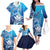 Hawaii Family Matching Off The Shoulder Long Sleeve Dress and Hawaiian Shirt Turtle With Hammerhead Shark Oceanic