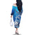 Hawaii Family Matching Off The Shoulder Long Sleeve Dress and Hawaiian Shirt Turtle With Hammerhead Shark Oceanic