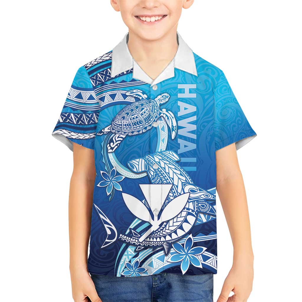 Hawaii Family Matching Off Shoulder Short Dress and Hawaiian Shirt Turtle With Hammerhead Shark Oceanic