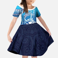 Hawaii Family Matching Summer Maxi Dress and Hawaiian Shirt Turtle With Hammerhead Shark Oceanic