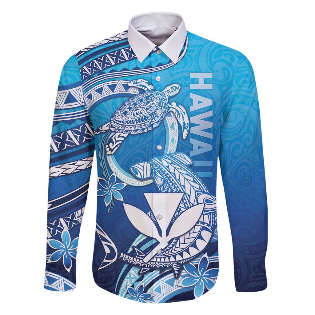 Hawaii Family Matching Summer Maxi Dress and Hawaiian Shirt Turtle With Hammerhead Shark Oceanic