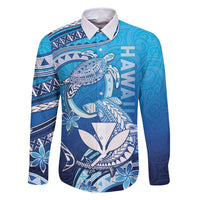 Hawaii Family Matching Summer Maxi Dress and Hawaiian Shirt Turtle With Hammerhead Shark Oceanic