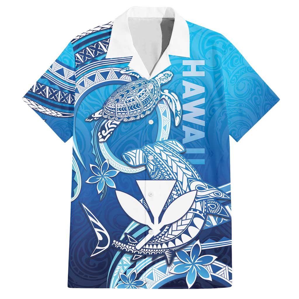 Hawaii Family Matching Tank Maxi Dress and Hawaiian Shirt Turtle With Hammerhead Shark Oceanic