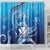 Hawaii Shower Curtain Turtle With Hammerhead Shark Oceanic