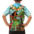 Hawaii Lei Day Family Matching Tank Maxi Dress and Hawaiian Shirt Hula Girl With Tropical Forest