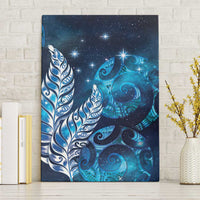 New Zealand Matariki Canvas Wall Art Maori Koru Mix Silver Fern DT04 Without Frame Blue - Polynesian Pride