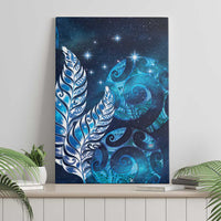 New Zealand Matariki Canvas Wall Art Maori Koru Mix Silver Fern DT04 - Polynesian Pride