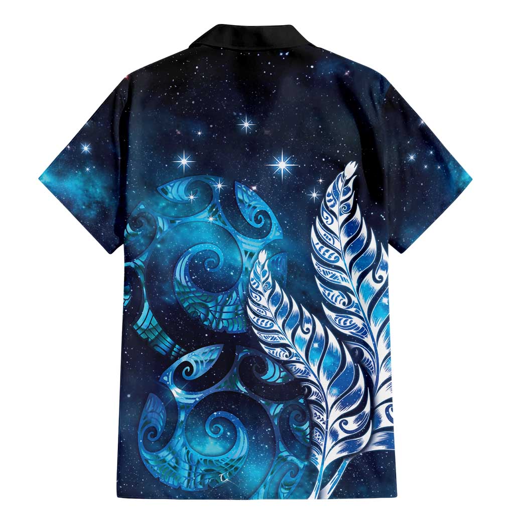 New Zealand Matariki Family Matching Mermaid Dress and Hawaiian Shirt Maori Koru Mix Silver Fern DT04 - Polynesian Pride
