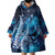 New Zealand Matariki Wearable Blanket Hoodie Maori Koru Mix Silver Fern