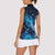 New Zealand Matariki Women Sleeveless Polo Shirt Maori Koru Mix Silver Fern