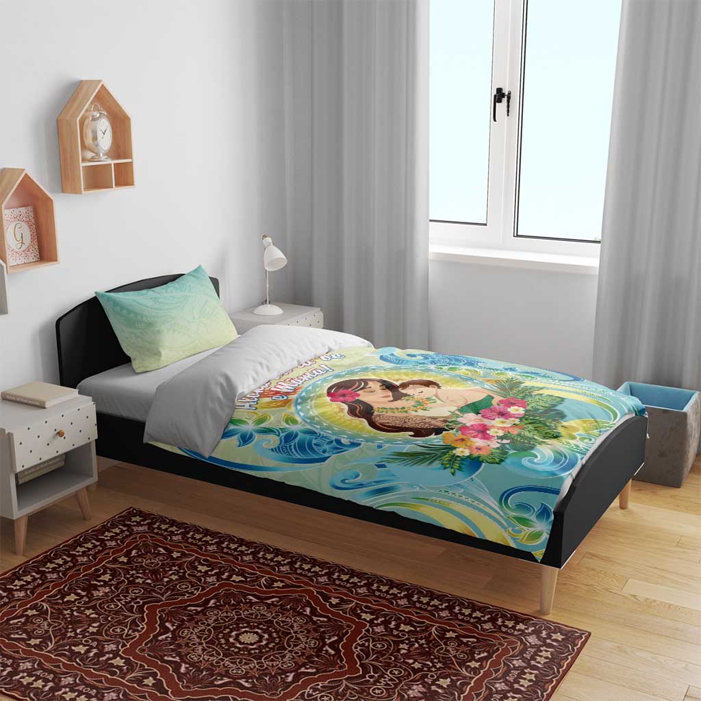 Hawaii Mother's Day Bedding Set I Love You Mom