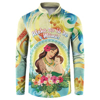 Personalised Hawaii Mother's Day Button Sweatshirt I Love You Mom