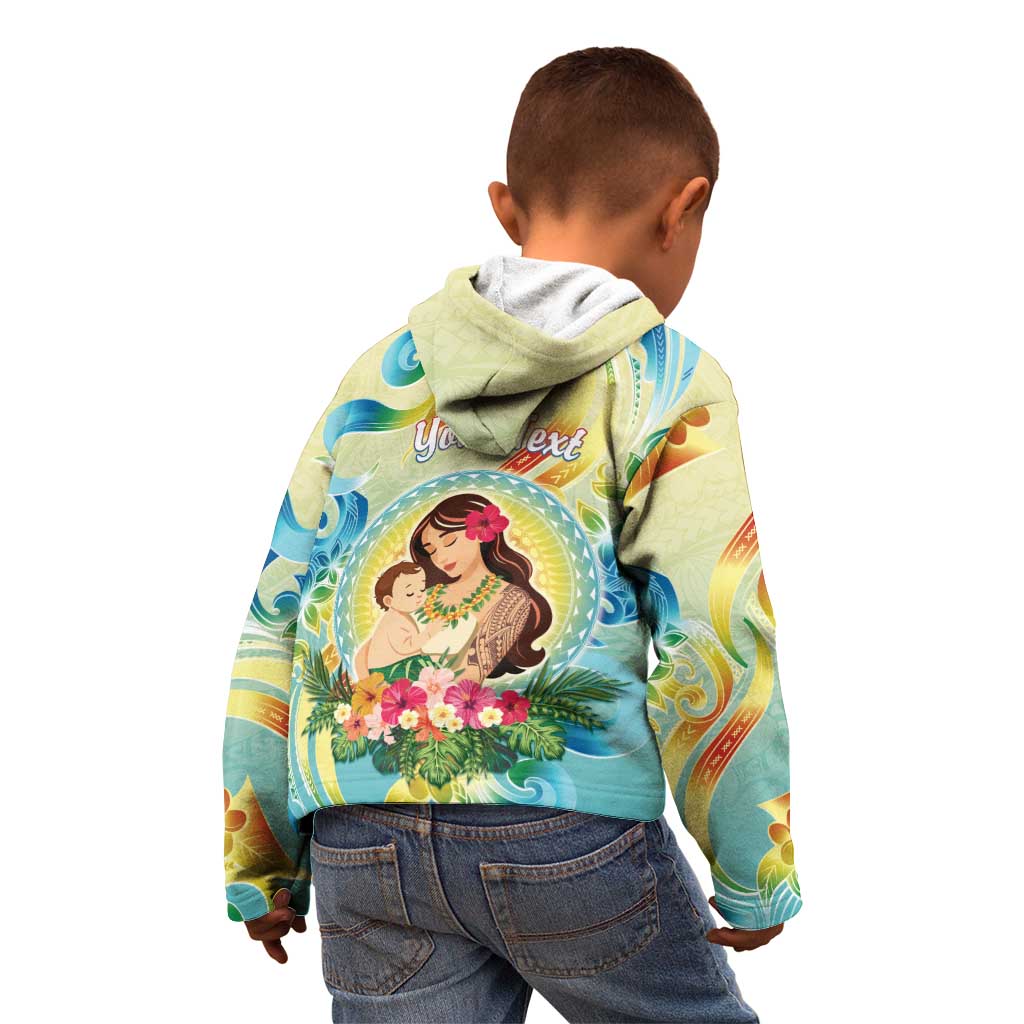 Personalised Hawaii Mother's Day Kid Hoodie I Love You Mom