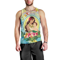 Personalised Hawaii Mother's Day Men Tank Top I Love You Mom