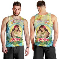 Personalised Hawaii Mother's Day Men Tank Top I Love You Mom