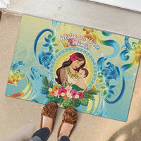 Hawaii Mother's Day Rubber Doormat I Love You Mom