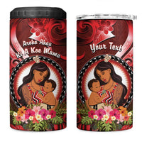 Personalised New Zealand Mother's Day 4 in 1 Can Cooler Tumbler I Love You Mom DT04 One Size: 16 oz Red - Polynesian Pride