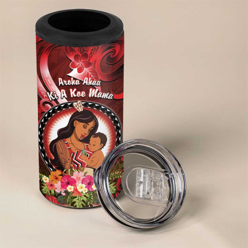 Personalised New Zealand Mother's Day 4 in 1 Can Cooler Tumbler I Love You Mom DT04 - Polynesian Pride