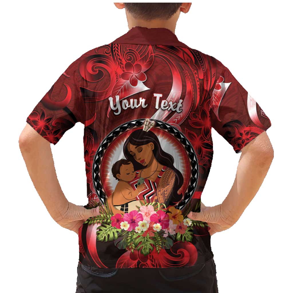Personalised New Zealand Mother's Day Family Matching Mermaid Dress and Hawaiian Shirt I Love You Mom DT04 - Polynesian Pride