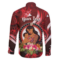 Personalised New Zealand Mother's Day Family Matching Off Shoulder Maxi Dress and Hawaiian Shirt I Love You Mom DT04 - Polynesian Pride