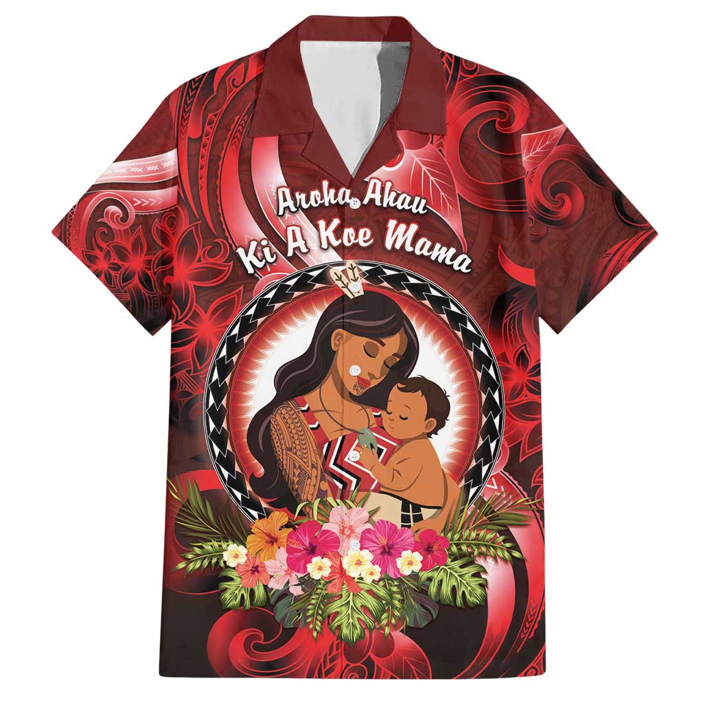 Personalised New Zealand Mother's Day Hawaiian Shirt I Love You Mom DT04 Red - Polynesian Pride