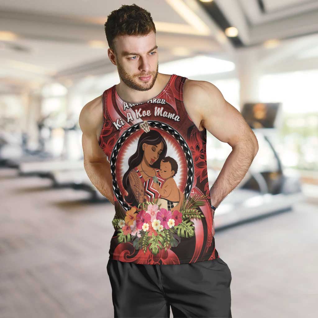 Personalised New Zealand Mother's Day Men Tank Top I Love You Mom