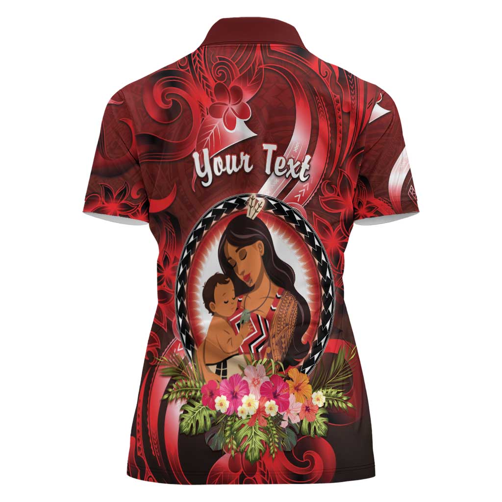 Personalised New Zealand Mother's Day Women Polo Shirt I Love You Mom DT04 - Polynesian Pride