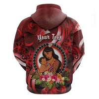 Personalised New Zealand Mother's Day Zip Hoodie I Love You Mom