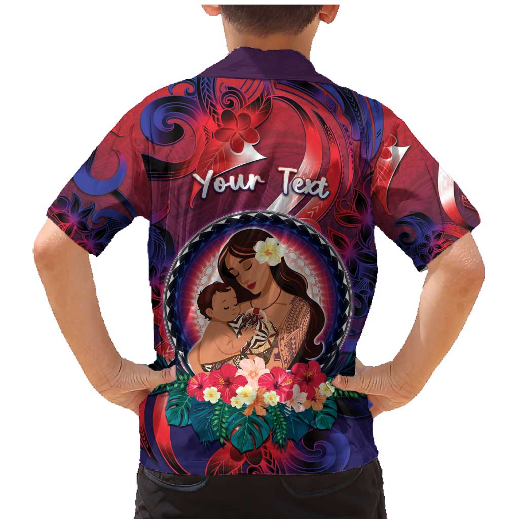 Personalised Samoa Mother's Day Family Matching Mermaid Dress and Hawaiian Shirt I Love You Mom DT04 - Polynesian Pride