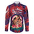 Personalised Samoa Mother's Day Family Matching Off The Shoulder Long Sleeve Dress and Hawaiian Shirt I Love You Mom