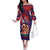 Personalised Samoa Mother's Day Family Matching Off The Shoulder Long Sleeve Dress and Hawaiian Shirt I Love You Mom