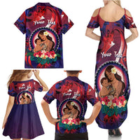 Personalised Samoa Mother's Day Family Matching Summer Maxi Dress and Hawaiian Shirt I Love You Mom DT04 - Polynesian Pride